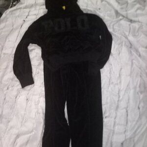 Ralph Lauren black 2pc velour jogger set